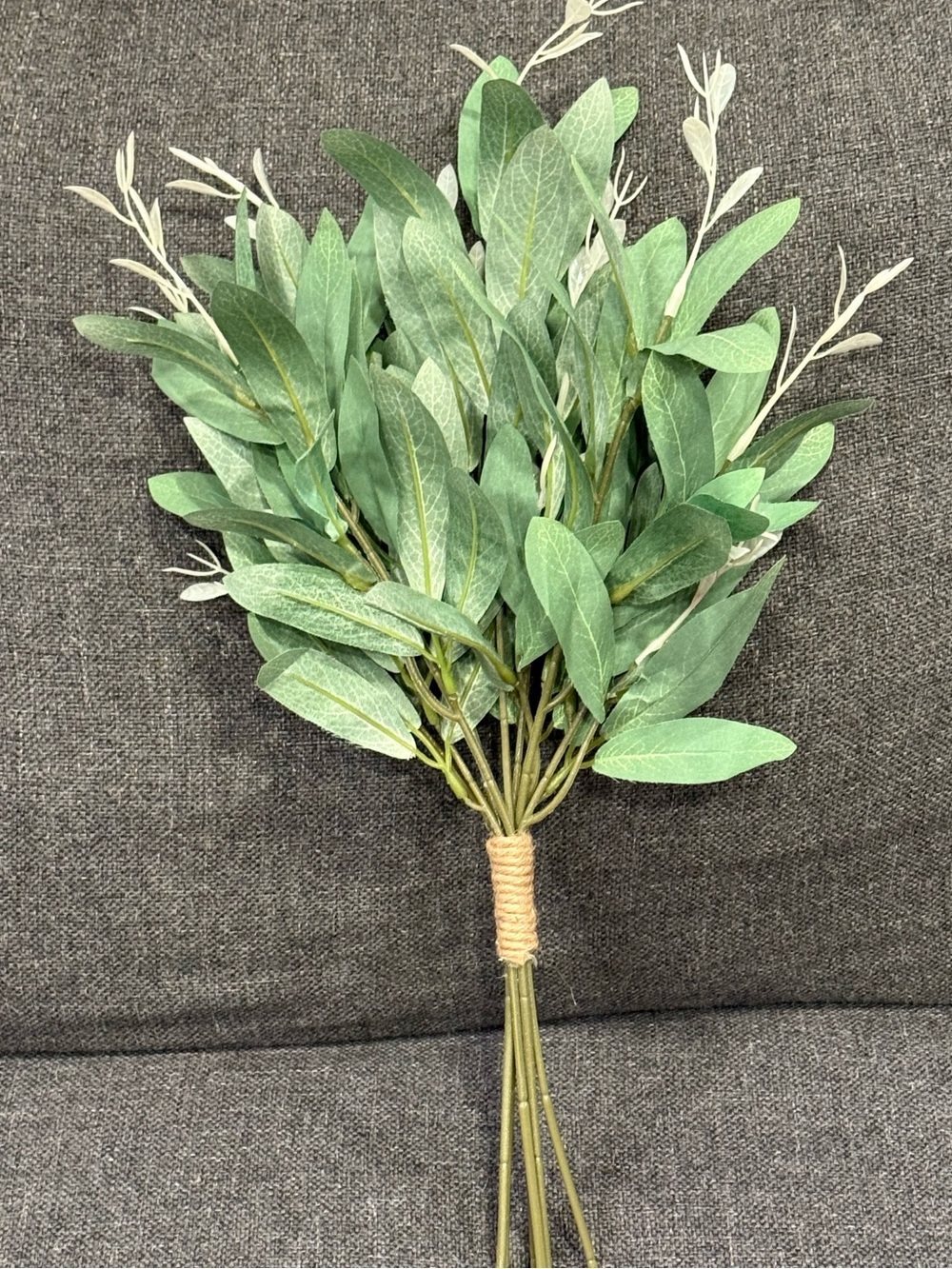 2- Lush Artificial Green Eucalyptus Bundles 7- in each